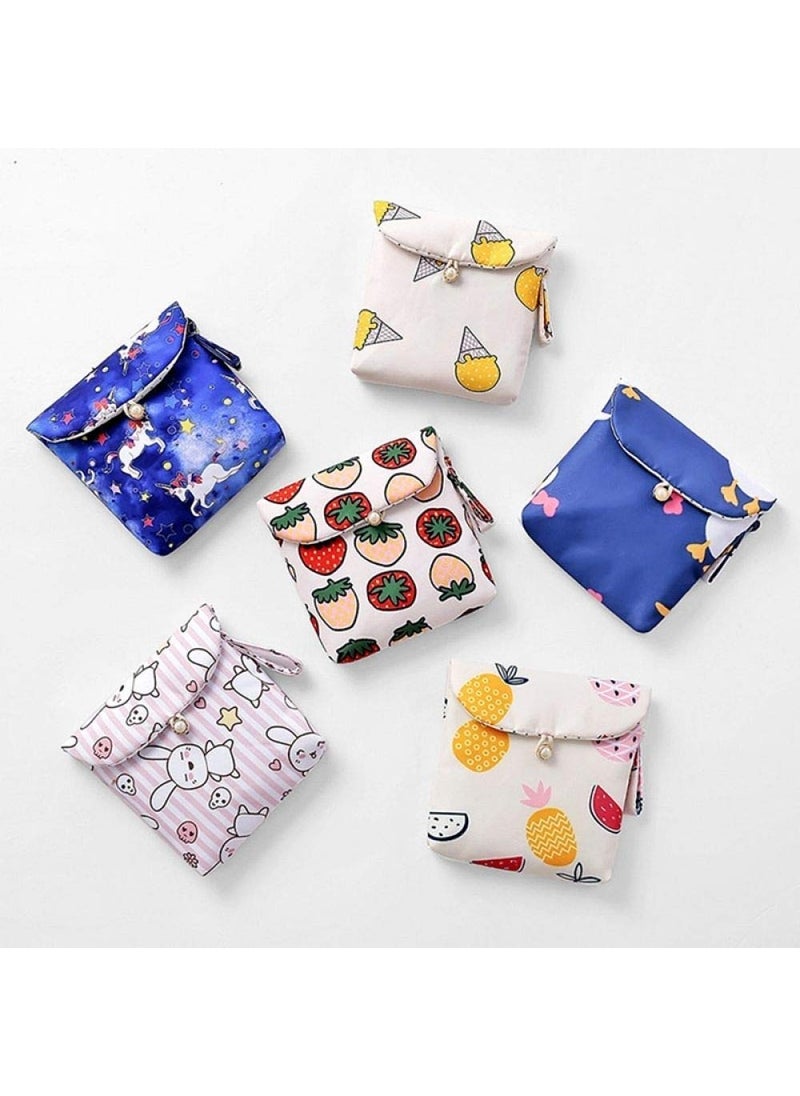 Prostuff.in Prostuffin Travel Pouches for Women Sanitary Napkins Bag for Cosmetic Coin Pouches for Women Assorted Color 1 Pcs  - Image 1