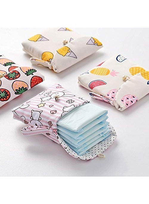 Prostuff.in Prostuffin Travel Pouches for Women Sanitary Napkins Bag for Cosmetic Coin Pouches for Women Assorted Color 1 Pcs  - Image 2