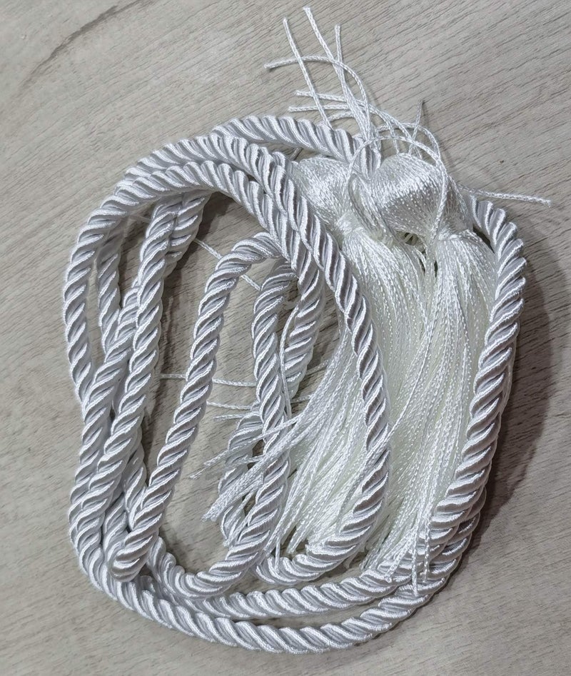 HEPNA Handmade Graduation Cord White,1 PCS 68 Inch- Honor Cord - Image 2