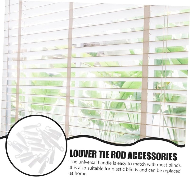 Cabilock 5 Sets Curtain Hook Repair Replacement Wand Tip Hook Caps For Vertical Blinds Strong Pom Material Lightweight Easy To Install 20pcs Each - Image 3