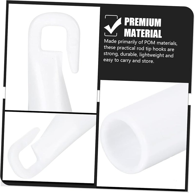 Cabilock 5 Sets Curtain Hook Repair Replacement Wand Tip Hook Caps For Vertical Blinds Strong Pom Material Lightweight Easy To Install 20pcs Each - Image 5