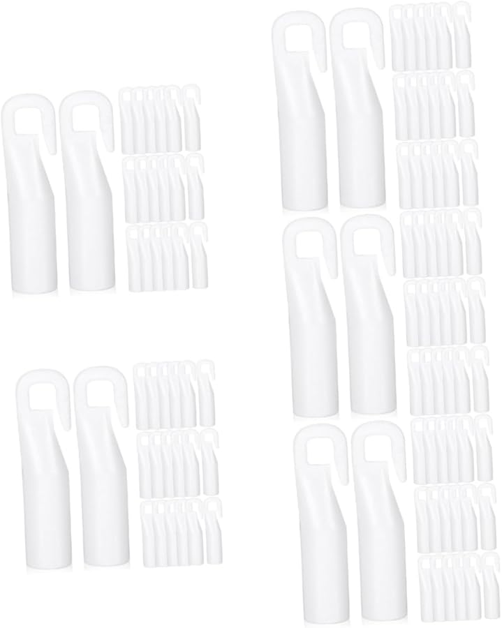 Cabilock 5 Sets Curtain Hook Repair Replacement Wand Tip Hook Caps For Vertical Blinds Strong Pom Material Lightweight Easy To Install 20pcs Each - Image 1