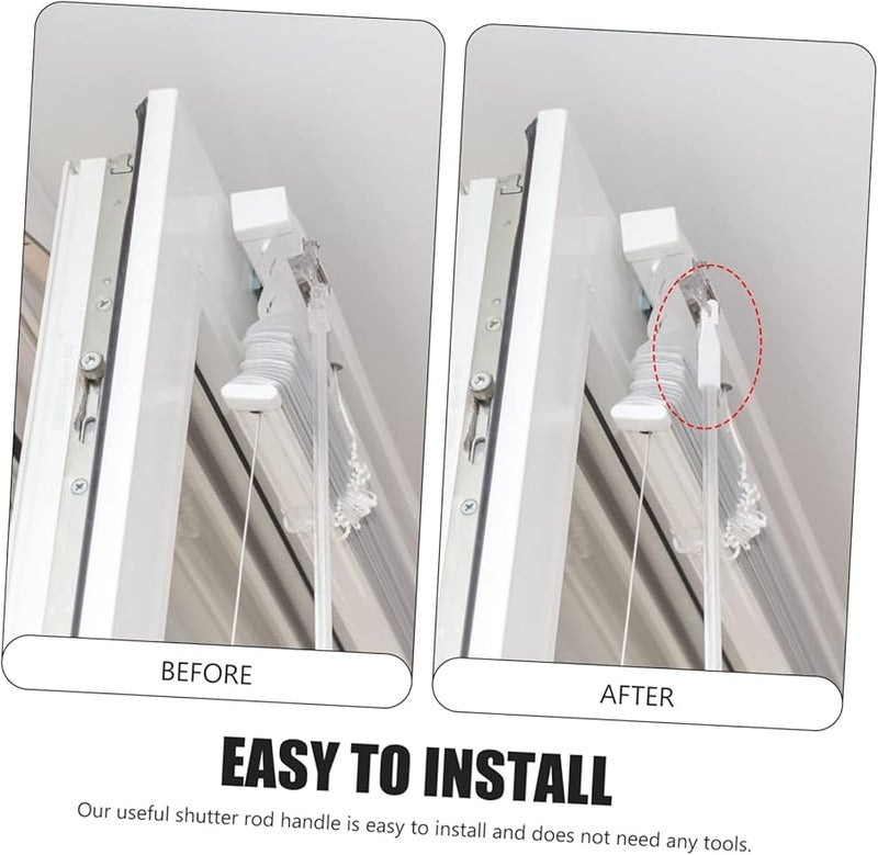 Cabilock 5 Sets Curtain Hook Repair Replacement Wand Tip Hook Caps For Vertical Blinds Strong Pom Material Lightweight Easy To Install 20pcs Each - Image 4