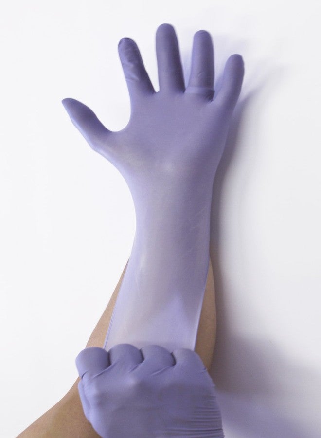 Infi-Touch Disposable Gloves, Steel Blue Heavy Duty Nitrile Gloves, 9.5" Length, Powder Free, 6 Mil Thickness, Small, Pack of 100 - Image 3
