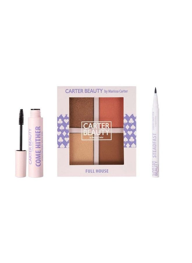 Carter Beauty By Marissa Carter - Carter Beauty The Full House Edit Makeup Must Haves Includes Mascara Face Palette Liquid Eyeliner Pen Accentuates Facial Features Long Lasting Wear Vegan Paraben Free 3 Pc Gift Set - Image 1