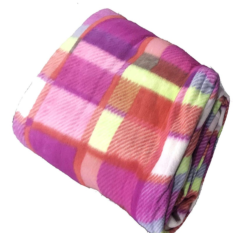 MORADO MORADO Woollen Fabric 200 TC Single Bed Quilt CoverDuvet CoverRajai CoverBlanket Cover for Winters 60X90 Inches Pink - Image 1