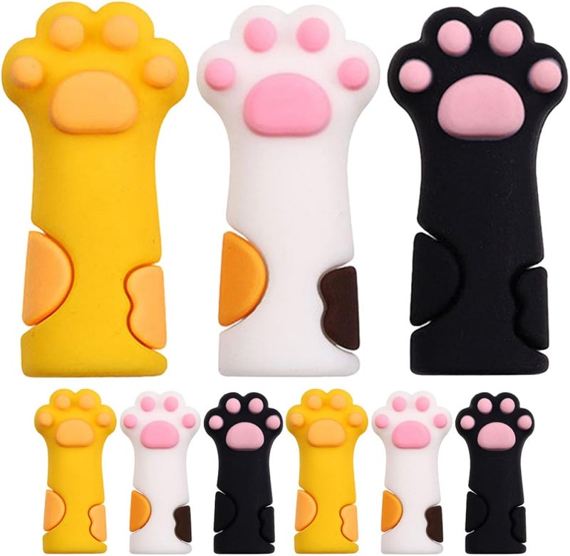 9pcs Cat Claw Scissors Cuticle Nipper Covers Nail Tech Handle Protector - Image 1