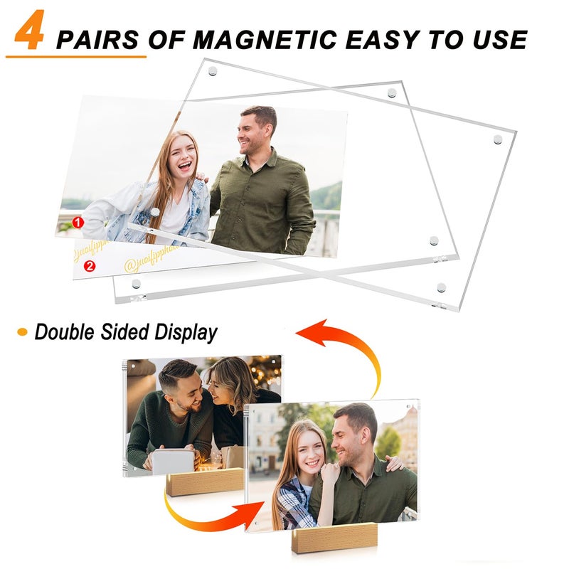 laapee Light up Picture Frame 5x7, Color-Changing Led Picture Frame, Love Photo Frames for Couple, Cute Picture Lamp Decor for Family - Image 3