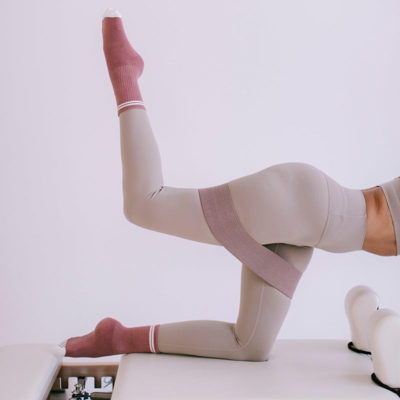 Your Reformer Fabric Booty Band Set for Pilates and Other Workouts- 3 Levels of Resistance 100% Latex Free- Mocha - Image 3