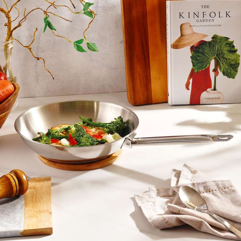 Pan Home مقلاة براديب من الفولاذ المقاوم للصدأ للطهي