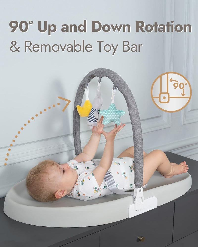 Papablic وسادة تغيير الأطفال بابابليك، مقاومة للماء وغير قابلة للانزلاق، تشمل غطاء قابل للغسل، حزام أمان لطاولة تغيير قياسية، سرير، أريكة - Image 2