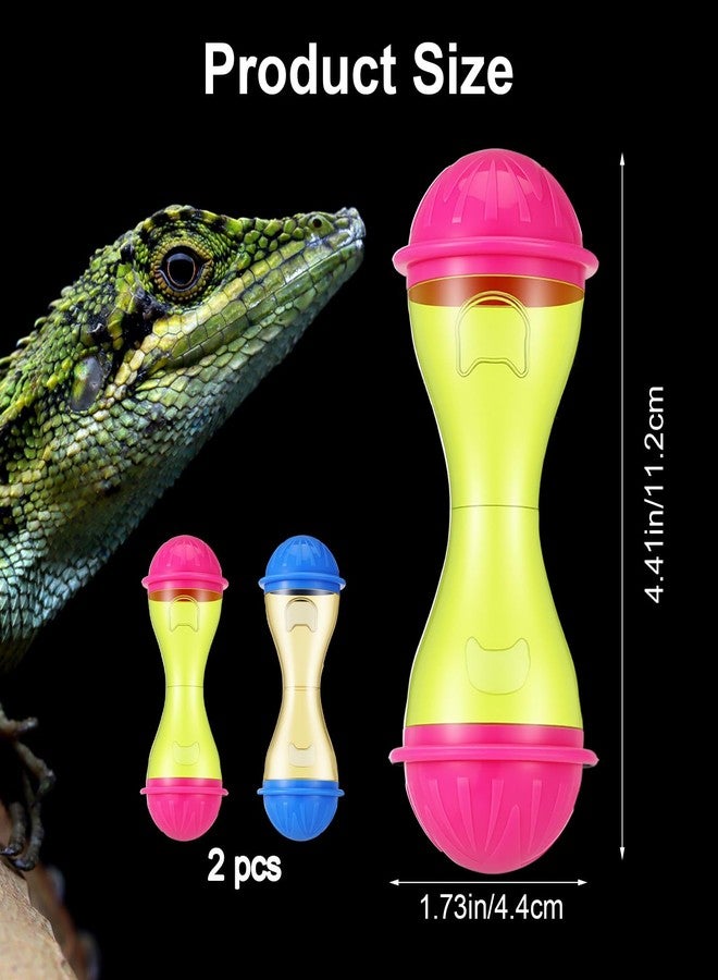 KFHENSOMR 2Pcs Bearded Dragon Toys for Tank Bearded Dragon Accessories - Treat Ball Interactive Toy Balls Tank Accessories Reptile Enrichment Toys for Lizard, Gecko, Hedgehog, Rabbits Small Animals - Image 2