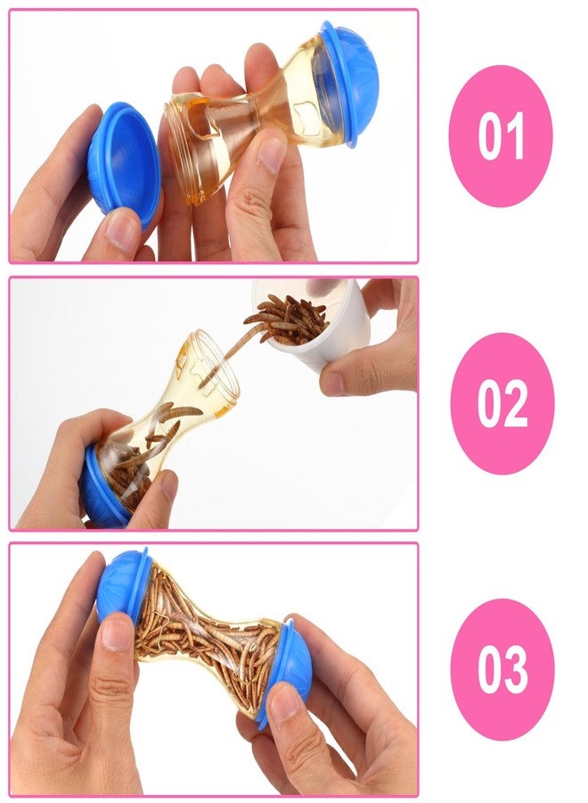KFHENSOMR 2Pcs Bearded Dragon Toys for Tank Bearded Dragon Accessories - Treat Ball Interactive Toy Balls Tank Accessories Reptile Enrichment Toys for Lizard, Gecko, Hedgehog, Rabbits Small Animals - Image 4