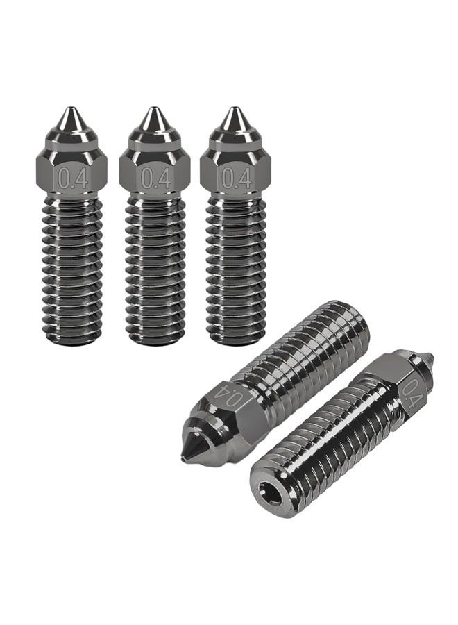 UMLIFE 5PCS K1 Nozzles 3D Printer Hardened Steel Nozzles 0.4mm, High-Speed Printing and High Flow Extruder Nozzles for K1, K1 Max, CR-M4, CR-10 SE 3D Printers - Image 1