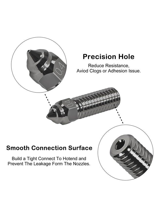 UMLIFE 5PCS K1 Nozzles 3D Printer Hardened Steel Nozzles 0.4mm, High-Speed Printing and High Flow Extruder Nozzles for K1, K1 Max, CR-M4, CR-10 SE 3D Printers - Image 3