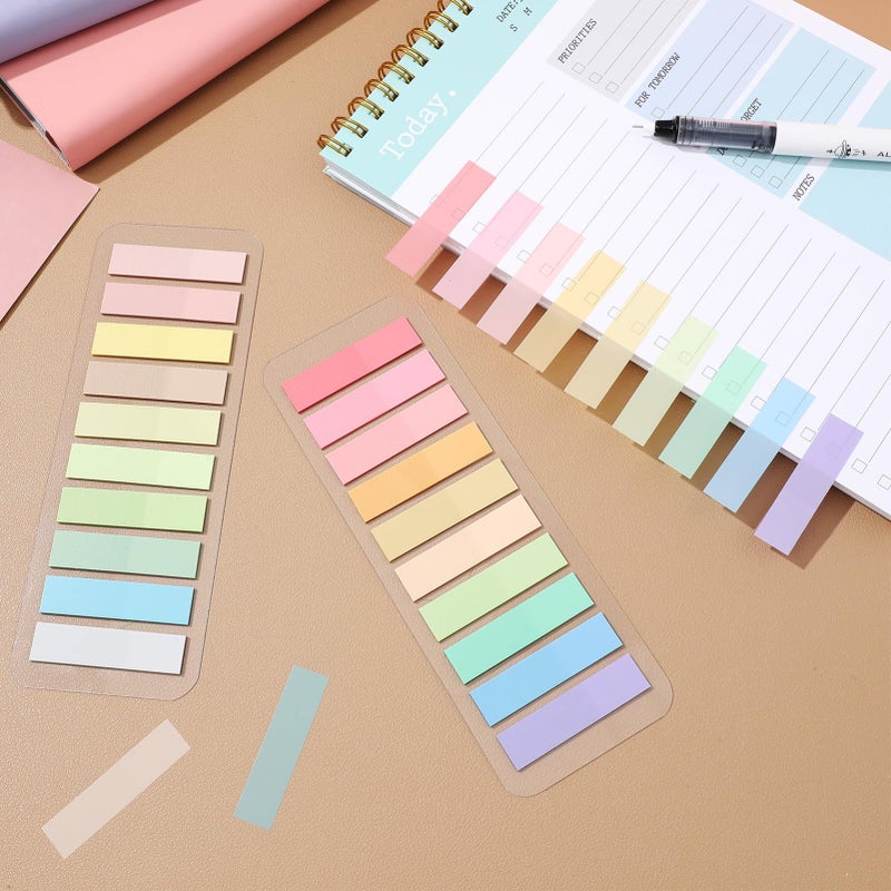 Lurrose 2400pcs Annotation Tabs: Transparent Page Markers - Writable and Repositionable Sticky Index Tabs for Page Marking Classify File - Image 3