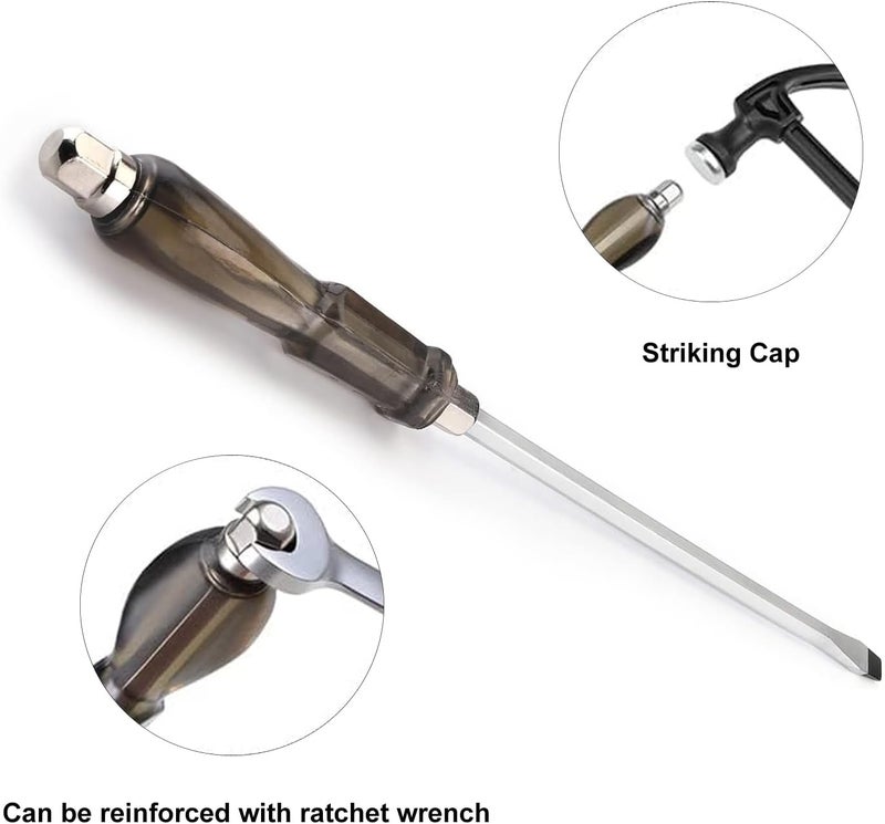 Utoolmart Slotted Impact Screwdriver 10 Inch Keystone Demolition Driver Magnetic 1Pcs - Image 4