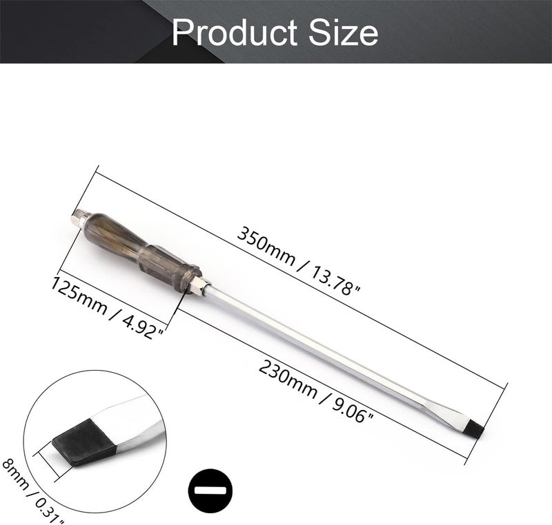 Utoolmart Slotted Impact Screwdriver 10 Inch Keystone Demolition Driver Magnetic 1Pcs - Image 2