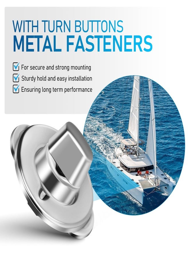 Hemobllo Tarp Fasteners: 20 Sets Turn Button Fasteners, Turn Button Eyelet and for Ships Yachts Fishing Boats Canvas - Image 2