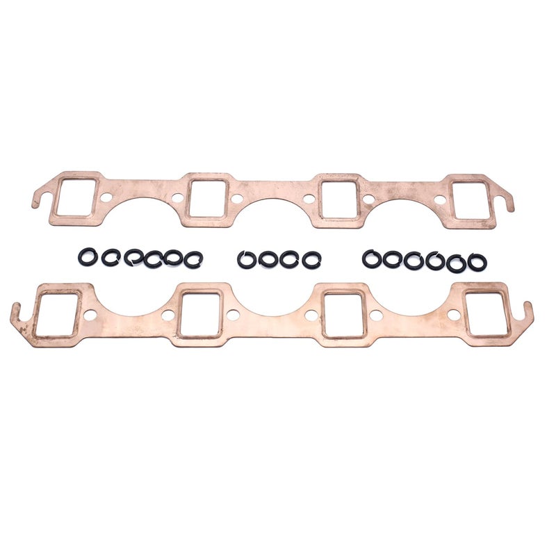 TAKPART 1 Pair Copper Header Exhaust Gaskets Exhaust Manifold Gaskets Compatible for Small Block Ford SBF 289 302 351W - Image 2