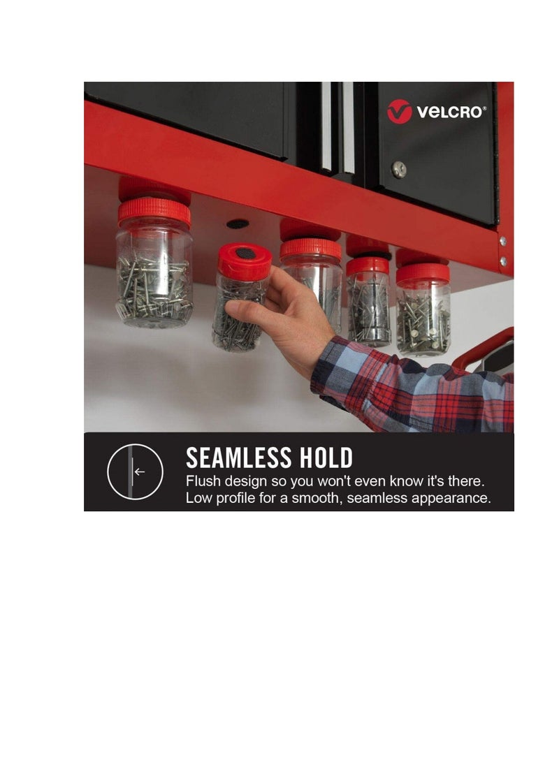 فيلكرو القوة الصناعية الملف الشخصي المنخفض 1 "× 10 قدم - أبيض - Image 2