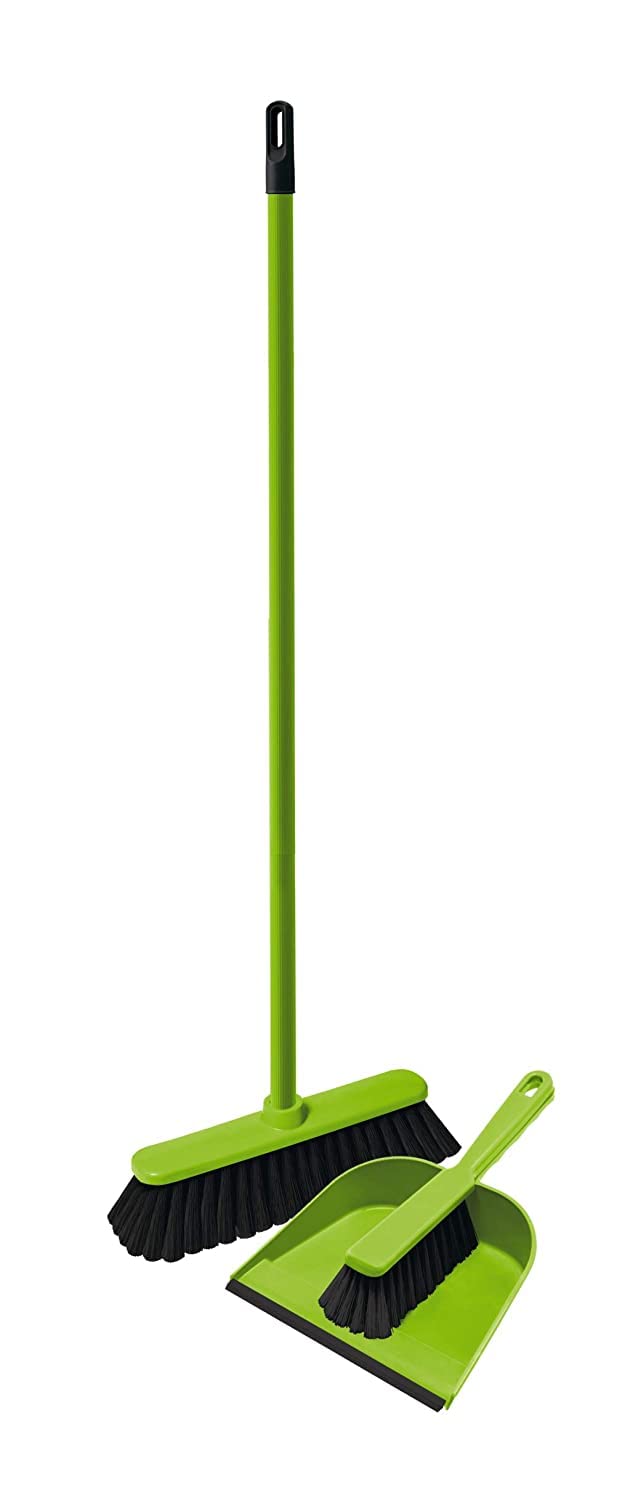 YORK Dust Pan Brush Lawn Broom Set for Office and Home Standing Upright Sweep Use Long Handle Dustpan and Lobby Broom for Office and Home Sweep Quick Sweeping Standing Sweep Set with Broom Blue - Image 4