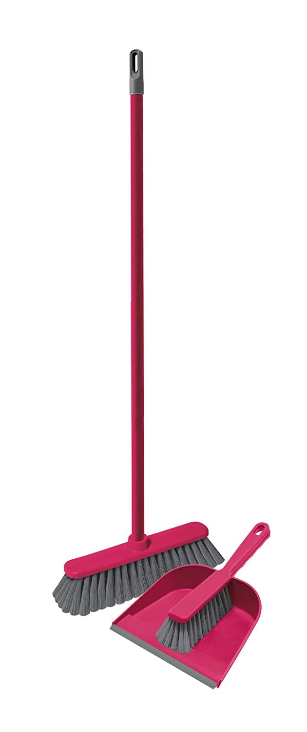 YORK Dust Pan Brush Lawn Broom Set for Office and Home Standing Upright Sweep Use Long Handle Dustpan and Lobby Broom for Office and Home Sweep Quick Sweeping Standing Sweep Set with Broom Blue - Image 3