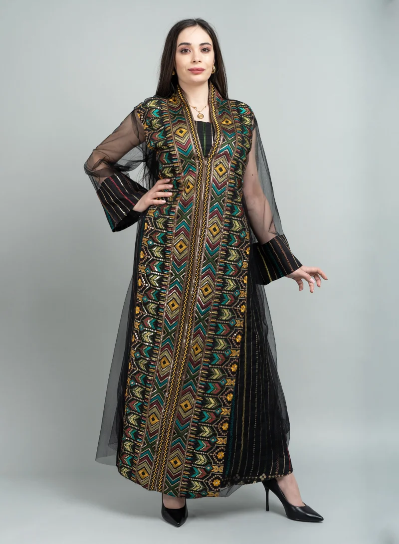 IKKXA Kuwaiti Jalabiya IK1604 Black