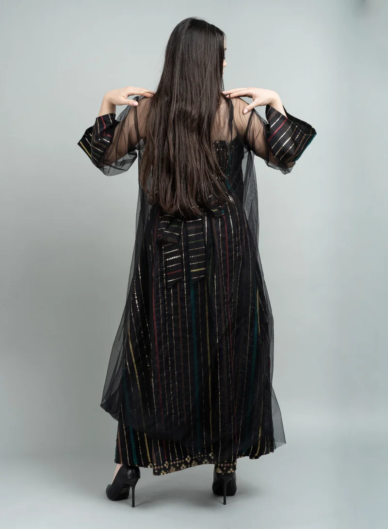 IKKXA Kuwaiti Jalabiya IK1604 Black