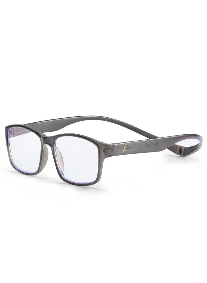 AEC OGFlex2 Magnetic Neck Resting Reading Glasses | Blue Light Blocking Spectacles | Portable Unisex Eyewear for Men & Women | (Grey, +1.25) - Image 1