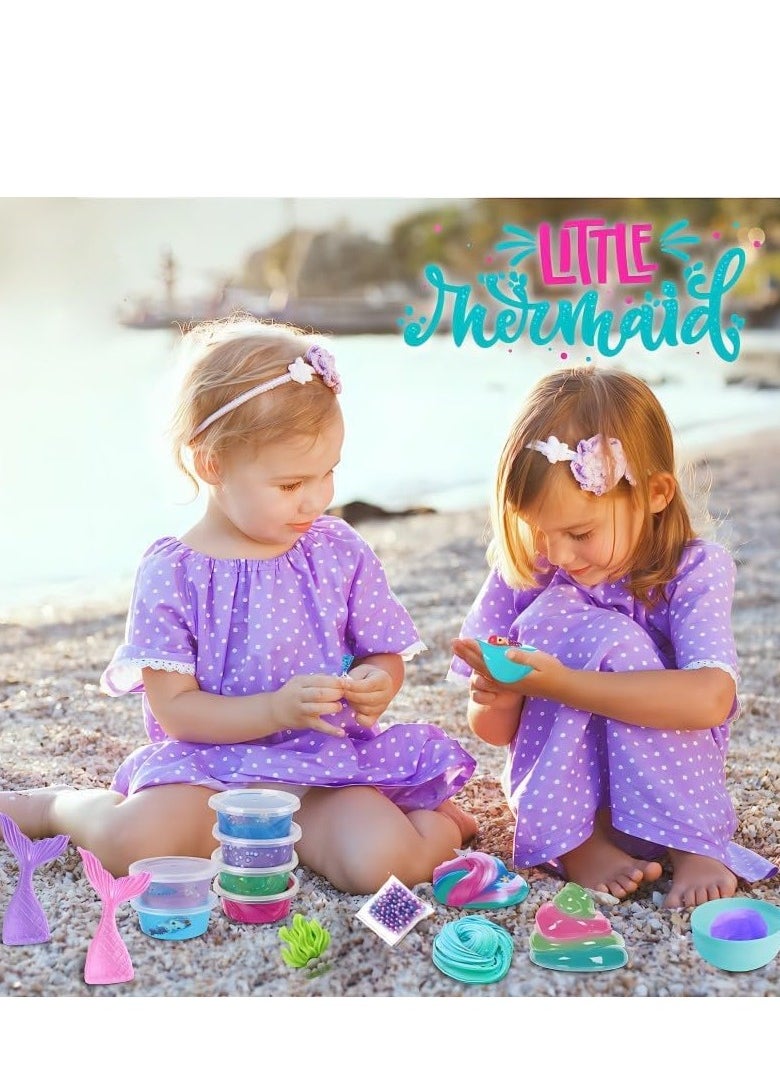 Slime Making Kit for Girls and Boys Slime Making Kit for Girls and Boys Glow in the Dark Slime Kit for Kids Non-Sticky Soft Scented Cloud Slime Making Kit Art Crafts Stress Relief Squeeze Toys Stress Relief Toys  - Image 2