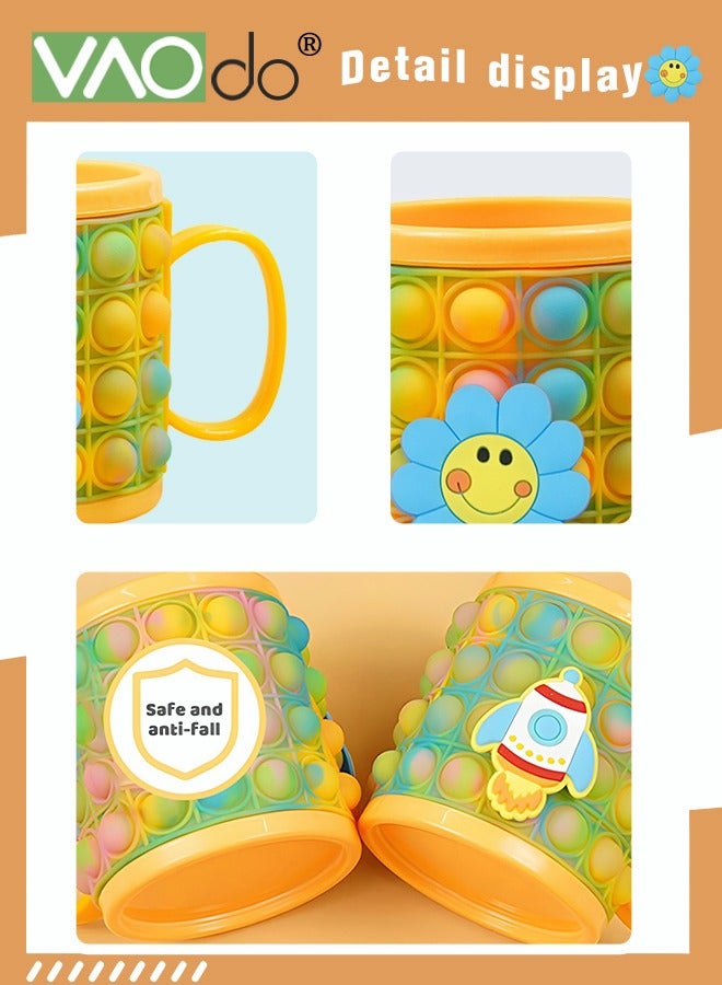 VAOdo Decompression Push Bubble Water Cup Animal Pioneer Educational Development Pop It Stress Relief Toy for Hand Eye Coordination - Image 4