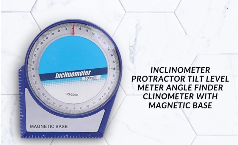 Dinojames Inclinometer Angle Finder Protractor Tilt Level Meter Clinometer with Magnetic Base (100 mm) Pack of 1 - Image 3