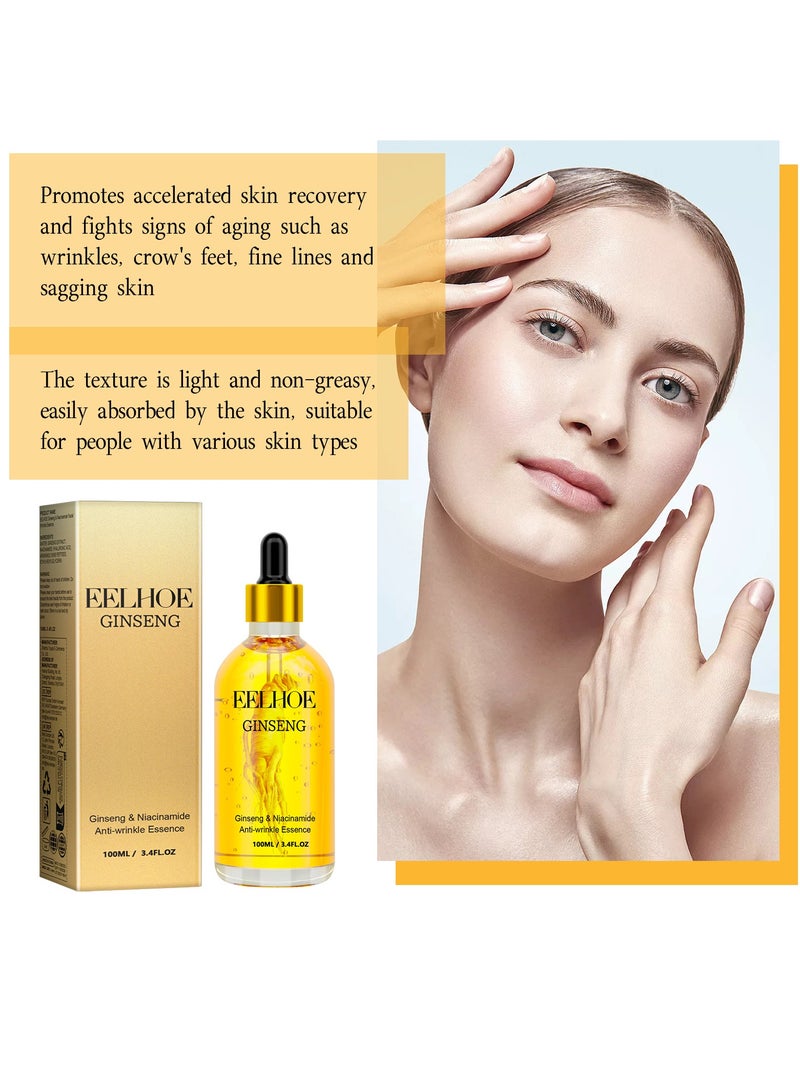 إيلهو سيروم مضاد للتجاعيد من الجينسنغ يبهت الخطوط الرفيعة حول العينين يشد الوجه ويرطبه - Image 4