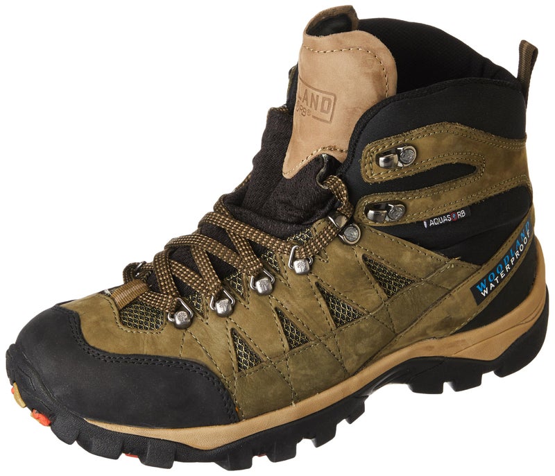 WOODLAND أحذية وودلاند الرجالية من النوبوك باللون الأخضر الزيتوني - 8 المملكة المتحدة (42EURO) (GB 4467122) - Image 1