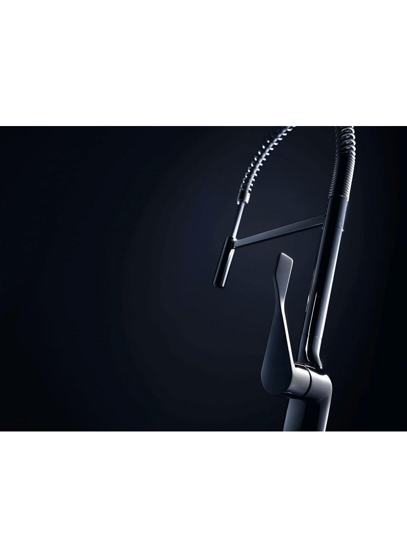 AXOR AXOR Citterio Stainless Steel Commercial Kitchen Faucet Kitchen Faucets with Pull Down Sprayer Faucet for Kitchen Sink Stainless Steel Optic 39840801 2513 x 525 x 1063 inches  - Image 3