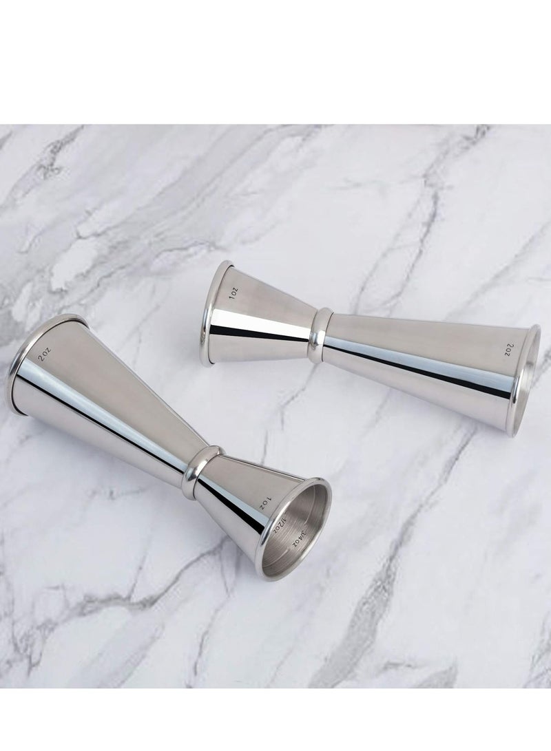 Oasisgalore 304 Stainless Steel Double Jigger, 2 OZ/1 OZ with Internal Measurements for Bartending  - Image 4
