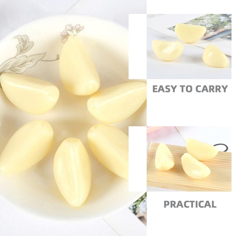 Realistic Garlic Cloves Model PVC 10pcs Set Artificial Vegetable Decor Kitchen Display Simulation Garlic Flakes Props for Home and Restaurant - Image 2