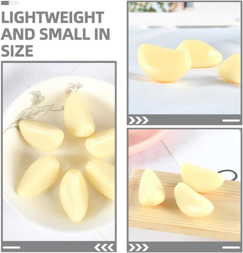 Realistic Garlic Cloves Model PVC 10pcs Set Artificial Vegetable Decor Kitchen Display Simulation Garlic Flakes Props for Home and Restaurant - Image 4