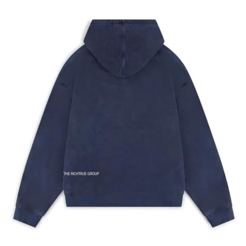RICHTRUE Navy Blue Culture Hoodie Y2k Cute Oversized Graphic Hoodies Women Crewneck Sweatshirt Bling Grunge Streetwear - Image 2