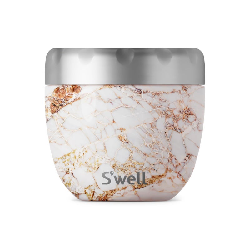 S'well Swell Eats Stainless Steel Food Bowls 215oz Calacatta Gold TripleLayered VacuumInsulated Containers Keeps Food Cold for 11 Hours and Hot for 7 hours Condensation Free BPA Free