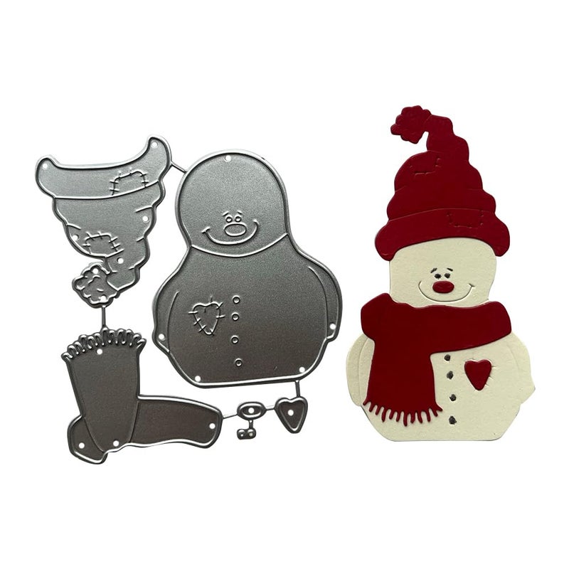 Snowman Metal Cutting Die Christmas Snowman Die Cuts for DIY Scrapbooking Photo Album Paper Crafting Card Making Decorative