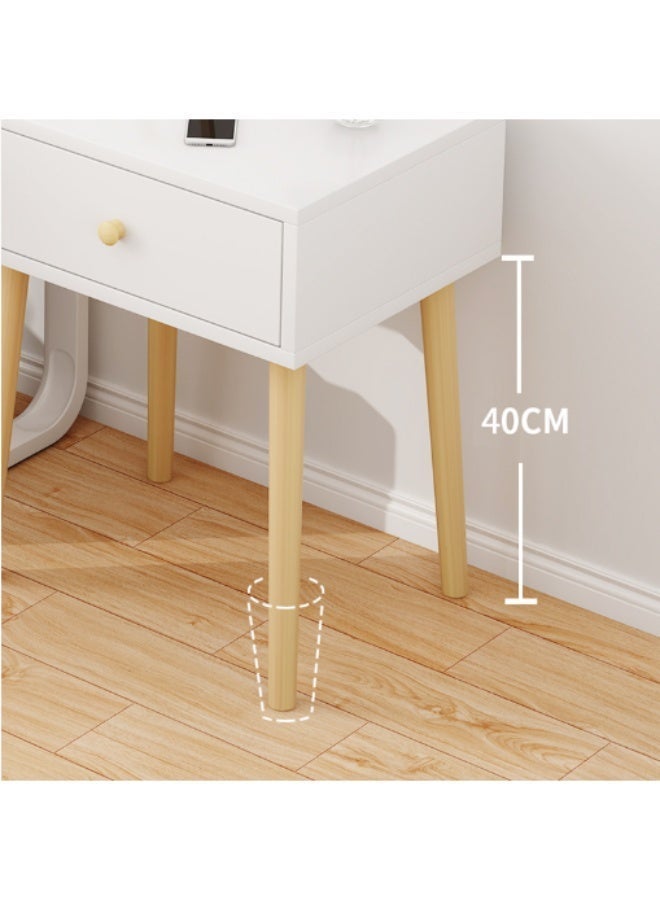 dida-cosmos Large capacity bedside table for home use, 45*35*60cm, double-layer bedside table with drawers, bedside coffee table, 2026 new style bedside table, double-layer bedside table, luxury bedside table. - Image 4
