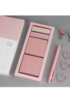Excefore Pink Sticky Notes Set, Portable Macaron Sticky Notes, 240 Sheets Lined Pastel Sticky Note Pads , Self-Stick Index Tabs Flag Organizer for Planner, Journal, Calendar, School, Office Supplies (Pink)  - Image 3