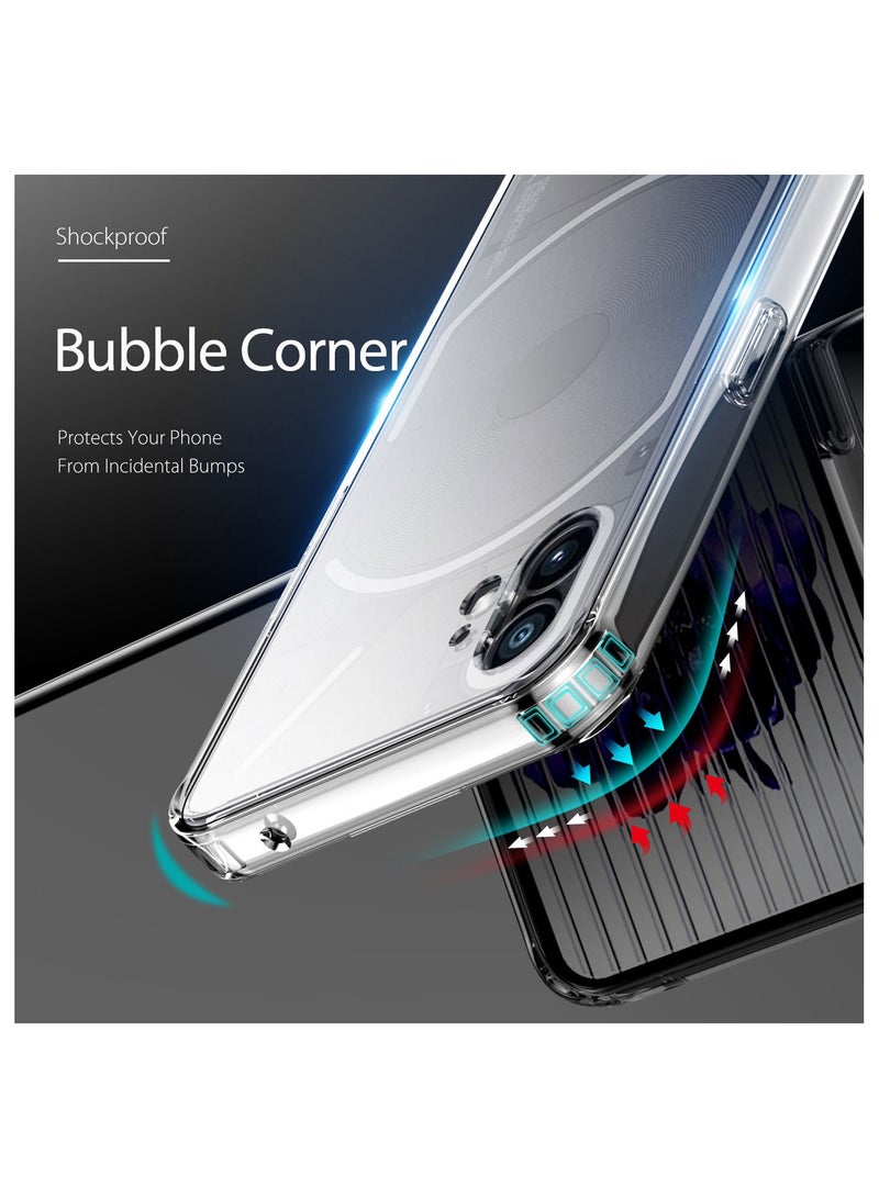 NIBEMINENT Case for Nothing Phone 1 6.55 Protective Cover Transparent Soft Antiknock Crystal TPU Back - Image 5