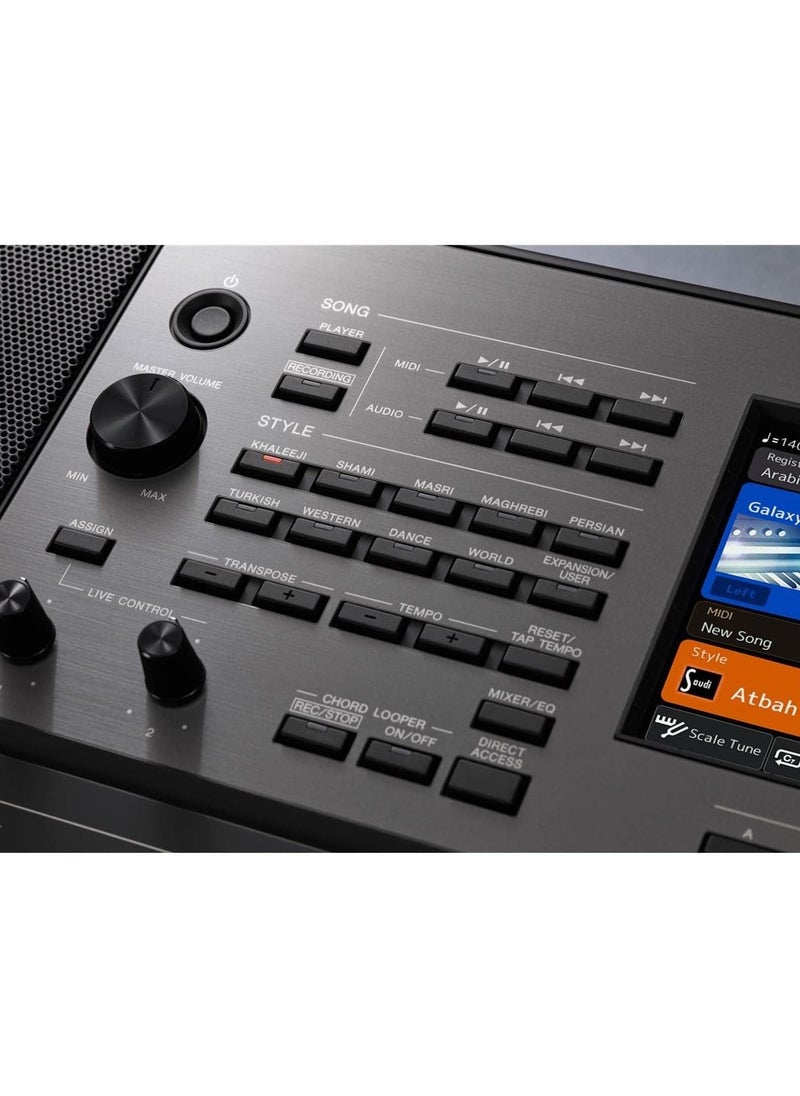 YAMAHA محطة عمل Yamaha PSRA5000 لتوزيع الموسيقى العالمية ذات 61 مفتاحًا  - Image 4