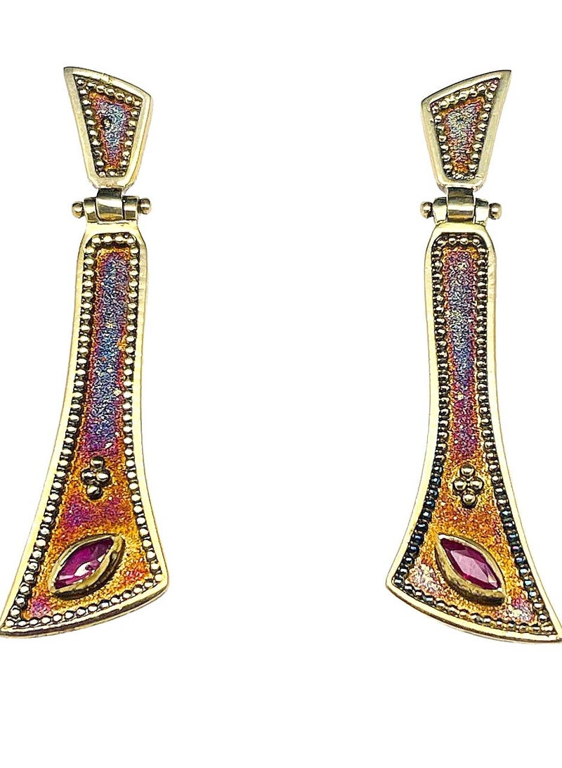 بي تي سي إيلا - أقراط فضة مطليه بالذهب (SIL0469) - Image 2