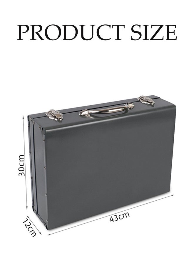 DUNISO Hardware Toolbox ，Heavy Duty Portable Atorage Box，with Organizer and Metal Latch for Household and Professional，42cm x 30cm  - Image 3