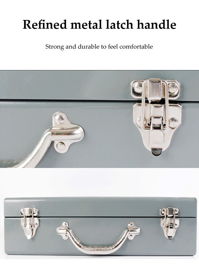 DUNISO Hardware Toolbox ，Heavy Duty Portable Atorage Box，with Organizer and Metal Latch for Household and Professional，42cm x 30cm  - Image 5