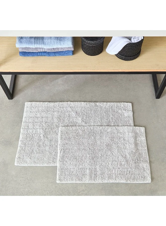 Home Box Ever Eco 2-Piece Cotton Viscose Bathmat Set 80 x 50 cm